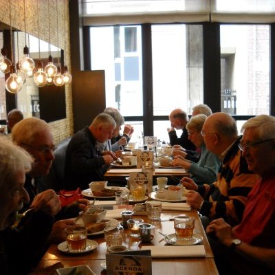 Na de rondleiding gebruikten we de lunch bij restaurant De Rechtbank. Dit restaurant is gevestigd in de voormalige rechtbank van Utrecht.
